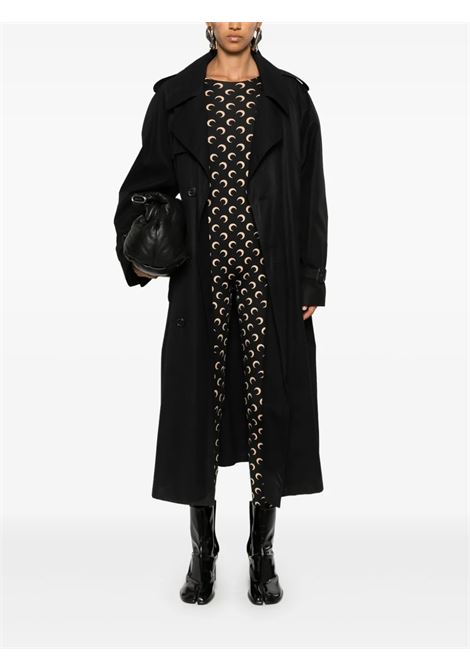 tuta moon printed jersey catsuit donna nera e tan MARINE SERRE | WJS002ACJER0001IT99